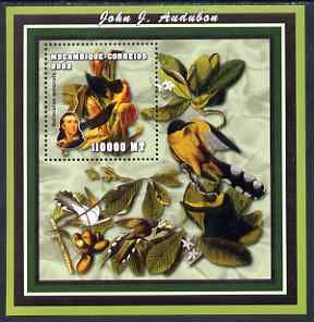 Mozambique 2002 John Audubon perf s/sheet #1 containing 1 value unmounted mint YV 115, stamps on , stamps on  stamps on personalities, stamps on  stamps on birds, stamps on  stamps on pigeons