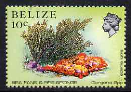 Belize 1984-88 Sea Fans & Fire Sponge 10c perf 13.5 unmounted mint SG 772a, stamps on , stamps on  stamps on marine life