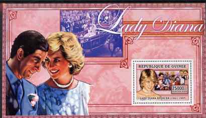 Guinea - Conakry 2006 Princess Diana perf s/sheet #02 containing 1 value (Wedding Coach) unmounted mint Yv 344, stamps on , stamps on  stamps on royalty, stamps on  stamps on diana, stamps on  stamps on charles, stamps on  stamps on william, stamps on  stamps on harry, stamps on  stamps on 