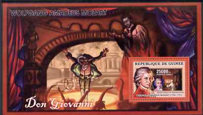 Guinea - Conakry 2006 Mozart perf s/sheet #1 containing 1 value (Don Giovanni) unmounted mint Yv 328, stamps on , stamps on  stamps on personalities, stamps on  stamps on music, stamps on  stamps on composers, stamps on  stamps on masonics, stamps on  stamps on operas, stamps on  stamps on personalities, stamps on  stamps on mozart, stamps on  stamps on music, stamps on  stamps on composers, stamps on  stamps on masonics, stamps on  stamps on masonry