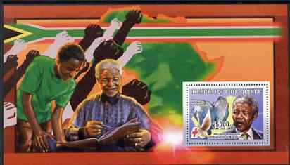 Guinea - Conakry 2006 The Humanitarians perf s/sheet #3 containing 1 value (Mandela) unmounted mint Yv 333, stamps on personalities, stamps on mandela, stamps on minerals, stamps on red cross, stamps on nobel, stamps on personalities, stamps on mandela, stamps on nobel, stamps on peace, stamps on racism, stamps on human rights