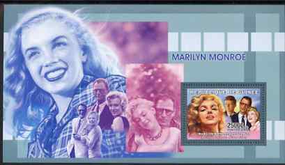 Guinea - Conakry 2006 Marilyn Monroe perf s/sheet #1 containing 1 value (with Arthur Miller) unmounted mint Yv 325, stamps on , stamps on  stamps on personalities, stamps on  stamps on movies, stamps on  stamps on films, stamps on  stamps on music, stamps on  stamps on marilyn, stamps on  stamps on marilyn monroe, stamps on  stamps on kennedy