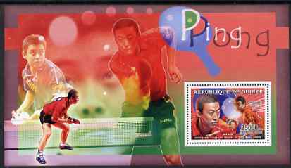 Guinea - Conakry 2006 Sporting Stars perf s/sheet #3 containing 1 value (Ma Lin) unmounted mint Yv 336, stamps on , stamps on  stamps on personalities, stamps on  stamps on sport, stamps on  stamps on table tennis