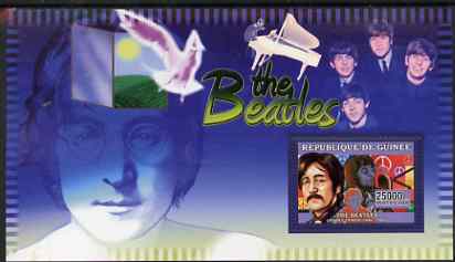 Guinea - Conakry 2006 The Beatles perf s/sheet #2 containing 1 value (John Lennon) unmounted mint Yv 356, stamps on , stamps on  stamps on personalities, stamps on  stamps on music, stamps on  stamps on pops, stamps on  stamps on beatles