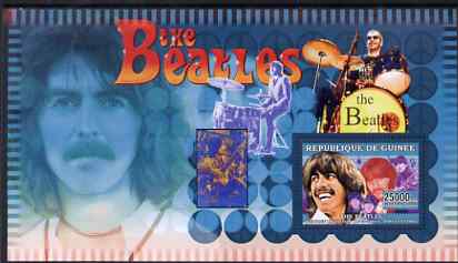 Guinea - Conakry 2006 The Beatles perf s/sheet #3 containing 1 value (George & Ringo) unmounted mint Yv 357, stamps on personalities, stamps on music, stamps on pops, stamps on beatles