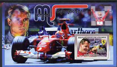 Guinea - Conakry 2006 Michael Schumacher - F1 Champion perf s/sheet #2 containing 1 value (Mika Hakkinen) unmounted mint Yv 368, stamps on , stamps on  stamps on personalities, stamps on  stamps on sport, stamps on  stamps on formula 1, stamps on  stamps on  f1 , stamps on  stamps on cars, stamps on  stamps on ferrari