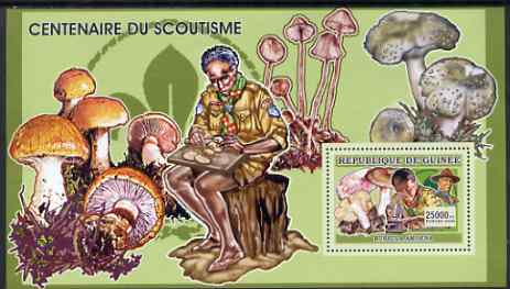 Guinea - Conakry 2006 Centenary of Scouting perf s/sheet #11 containing 1 value (Fungi) unmounted mint Yv 377, stamps on , stamps on  stamps on scouts, stamps on  stamps on fungi