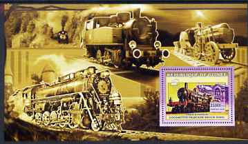 Guinea - Conakry 2006 Steam Trains - French North Region large perf s/sheet containing 1 value unmounted mint, stamps on , stamps on  stamps on railways