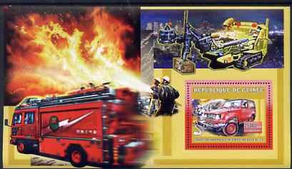 Guinea - Conakry 2006 Japanese Fire Engines large perf s/sheet containing 1 value (BJ-73) unmounted mint, stamps on , stamps on  stamps on fire