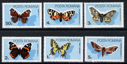 Rumania 1985 Butterflies set of 6 unmounted mint, Mi 4159-64, stamps on , stamps on  stamps on butterflies