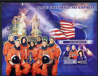 Guinea - Bissau 2007 Space Shuttle Columbia perf s/sheet containing 1 value unmounted mint, Yv 336, stamps on , stamps on  stamps on personalities, stamps on  stamps on space, stamps on  stamps on disasters