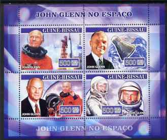 Guinea - Bissau 2007 John Glenn perf sheetlet containing 4 values unmounted mint, Yv 2290-93, stamps on , stamps on  stamps on personalities, stamps on  stamps on space, stamps on  stamps on , stamps on  stamps on masonics, stamps on  stamps on masonry