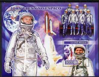 Guinea - Bissau 2007 John Glenn perf s/sheet containing 1 value unmounted mint, Yv 337, stamps on , stamps on  stamps on personalities, stamps on  stamps on space, stamps on  stamps on , stamps on  stamps on masonics, stamps on  stamps on masonry