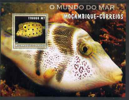 Mozambique 2002 Tropical Fish #2 perf s/sheet containing 1 value unmounted mint Yv 137, stamps on , stamps on  stamps on fish