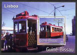 Guinea - Bissau 2001 Lisbon Tram perf s/sheet containing 1 value unmounted mint Mi Bl 365, stamps on , stamps on  stamps on transport, stamps on  stamps on trams, stamps on  stamps on buses