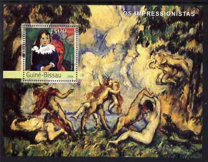 Guinea - Bissau 2003 Impressionist Paintings #4 perf s/sheet containing 1 value (Gauguin) unmounted mint Mi BL416, stamps on , stamps on  stamps on arts, stamps on  stamps on gauguin