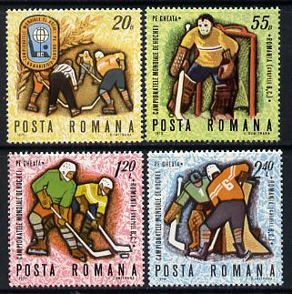 Rumania 1970 Ice Hockey Championships set of 4 unmounted mint, SG 3696-99, Mi 2820-23, stamps on , stamps on  stamps on ice hockey, stamps on  stamps on sport