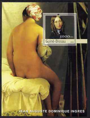 Guinea - Bissau 2003 Paintings by Ingres perf s/sheet containing 1 value unmounted mint Mi BL436, stamps on , stamps on  stamps on arts, stamps on  stamps on ingres, stamps on  stamps on women, stamps on  stamps on nudes