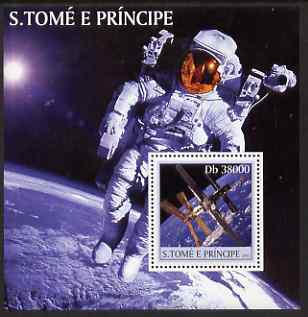 St Thomas & Prince Islands 2003 Space #2 perf s/sheet containing 1 value unmounted mint Mi BL455, Sc 1536, stamps on , stamps on  stamps on space