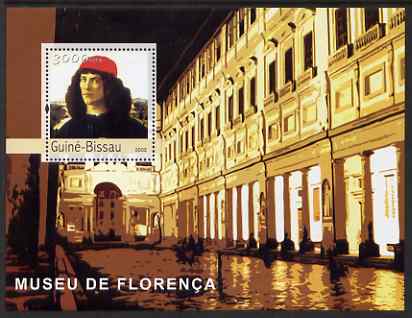 Guinea - Bissau 2003 The Florence Museum perf s/sheet containing 1 value (Botticelli) unmounted mint Mi BL407, stamps on , stamps on  stamps on arts, stamps on  stamps on museums, stamps on  stamps on botticelli