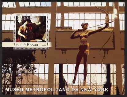 Guinea - Bissau 2003 The Metropolitan Museum, New York perf s/sheet containing 1 value unmounted mint Mi BL406, stamps on arts, stamps on museums, stamps on archery