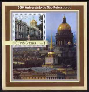 Guinea - Bissau 2003 300th Anniversary of St Petersberg #1 perf s/sheet containing 1 value unmounted mint Mi BL395, stamps on , stamps on  stamps on tourism, stamps on  stamps on buildings, stamps on  stamps on architecture