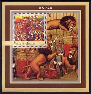 Guinea - Bissau 2003 Circus perf s/sheet containing 1 value unmounted mint Mi BL386, stamps on , stamps on  stamps on circus, stamps on  stamps on lions, stamps on  stamps on tigers, stamps on  stamps on horses