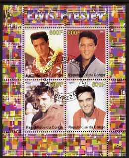 Congo 2007 Elvis Presley perf s/sheet #1 fine cto used , stamps on , stamps on  stamps on personalities, stamps on  stamps on elvis, stamps on  stamps on music, stamps on  stamps on films, stamps on  stamps on cinema, stamps on  stamps on films, stamps on  stamps on movies