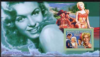 Guinea - Conakry 2006 Marilyn Monroe imperf s/sheet #8 containing 1 value (River of no Return) unmounted mint Yv 365, stamps on personalities, stamps on movies, stamps on films, stamps on music, stamps on marilyn, stamps on marilyn monroe, stamps on kennedy, stamps on rivers