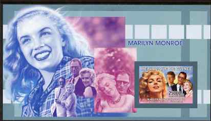 Guinea - Conakry 2006 Marilyn Monroe imperf s/sheet #1 containing 1 value (with Arthur Miller) unmounted mint Yv 325, stamps on personalities, stamps on movies, stamps on films, stamps on music, stamps on marilyn, stamps on marilyn monroe, stamps on kennedy