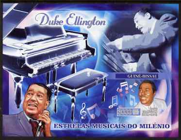 Guinea - Bissau 2007 Music Stars imperf s/sheet containing 1 value (Duke Ellington) unmounted mint, Yv 344, stamps on personalities, stamps on music, stamps on jazz, stamps on masonics, stamps on masonry