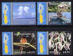 Solomon Islands 2001 East Rennell as World Heritage Site perf set of 4 unmounted mint, SG 969-72, stamps on , stamps on  stamps on tourism, stamps on  stamps on unesco, stamps on  stamps on heritage, stamps on  stamps on birds, stamps on  stamps on orchids, stamps on  stamps on flowers, stamps on  stamps on maps