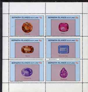 Bernera 1983 Precious Stones perf set of 6 values unmounted mint, stamps on , stamps on  stamps on jewellry, stamps on  stamps on minerals