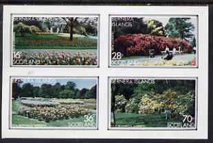 Bernera 1983 Kew Botanical Gardens imperf set of 4 values unmounted mint, stamps on , stamps on  stamps on flowers, stamps on  stamps on national parks, stamps on  stamps on gardens