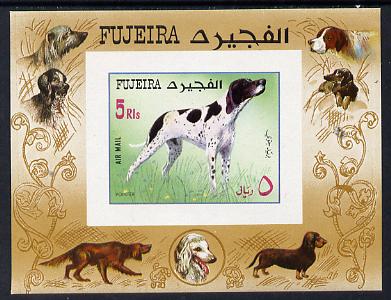 Fujeira 1970 Dogs (Pointer) imperf m/sheet unmounted mint (Mi BL 38B) 
