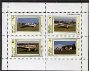 Bernera 1983 Aircraft #15 perf  set of 4 values (10p to 75p) unmounted mint, stamps on , stamps on  stamps on aviation