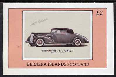 Bernera 1980 Vintage Cars imperf deluxe sheet (Â£2 value) unmounted mint, stamps on , stamps on  stamps on cars