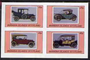 Bernera 1980 Vintage Cars imperf set of 4 values (20p to 60p) unmounted mint, stamps on cars