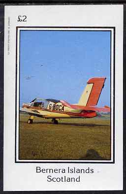 Bernera 1983 Light Aircraft imperf deluxe sheet (Â£2 value) unmounted mint, stamps on aviation