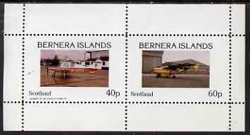 Bernera 1983 Light Aircraft perf set of 2 values (40p & 60p) unmounted mint, stamps on , stamps on  stamps on aviation