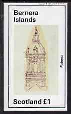 Bernera 1981 Sketches (Rubens) imperf souvenir sheet (£1 value) unmounted mint, stamps on arts, stamps on rubens