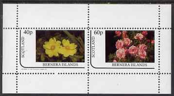 Bernera 1983 Roses perf set of 2 values unmounted mint, stamps on , stamps on  stamps on flowers