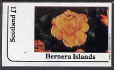 Bernera 1983 Roses imperf souvenir sheet (£1 value) unmounted mint, stamps on flowers