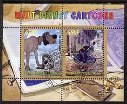 Congo 2007 Walt Disney Cartoons perf s/sheet #02 containing 2 values fine cto used, stamps on , stamps on  stamps on films, stamps on  stamps on cinema, stamps on  stamps on movies, stamps on  stamps on disney, stamps on  stamps on motorbikes