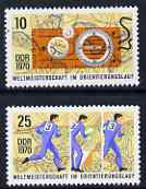 Germany - East 1970 World rienteeing Championships perf set of 2 unmounted mint SG E1326-7, stamps on , stamps on  stamps on running, stamps on  stamps on sport, stamps on  stamps on maps, stamps on  stamps on compass