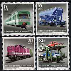 Germany - East 1979 Locomotives & Wagons perf set of 4 unmounted mint, SG E2124-27, stamps on , stamps on  stamps on railways, stamps on  stamps on cars