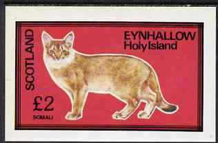 Eynhallow 1983 Domestic Cats imperf deluxe sheet (Â£2 value - Somali) unmounted mint. Note this item is privately produced and is offered purely on its thematic appeal, stamps on , stamps on  stamps on cats