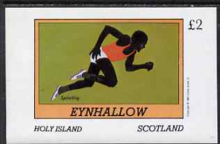 Eynhallow 1981 Sprinting imperf deluxe sheet (£2 value) unmounted mint, stamps on sport, stamps on running, stamps on sprinting