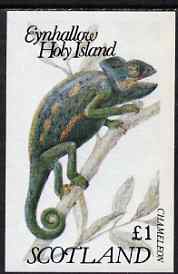 Eynhallow 1983 Chameleon imperf souvenir sheet (£1 value) unmounted mint, stamps on animals, stamps on reptiles, stamps on chameleons
