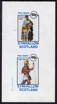 Eynhallow 1982 Costumes #04 (Woman from Jalapa & Dancing Indian) imperf set of 2 values unmounted mint